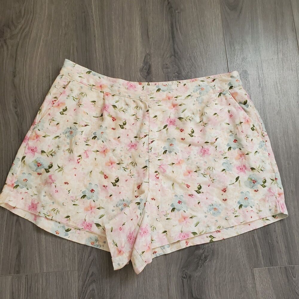 Abercrombie & Fitch Floral Women's Shorts - Pink and Blue